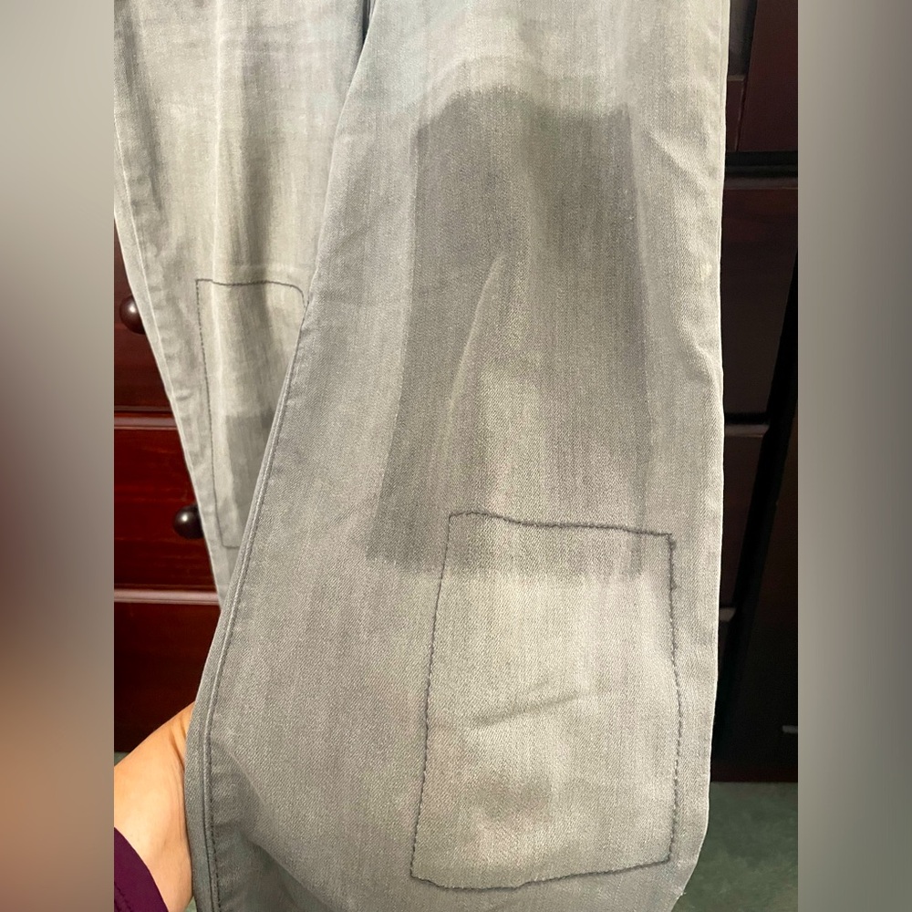 Gray Shadow Patch Straight Leg Boyfriend Jeans - image 6